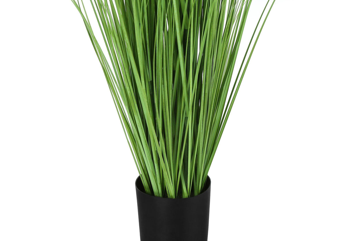 47" Tall Artificial Grass Tree with Realistic Foliage - Black Pot