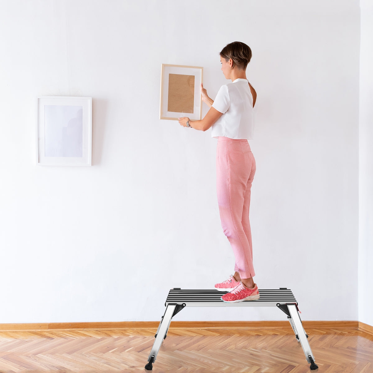 330 lbs Aluminum Folding Non-slip Drywall Step Stool Ladder