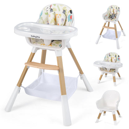 4 in 1 High Chair for Babies Convertible Toddler Highchair-Multicolor