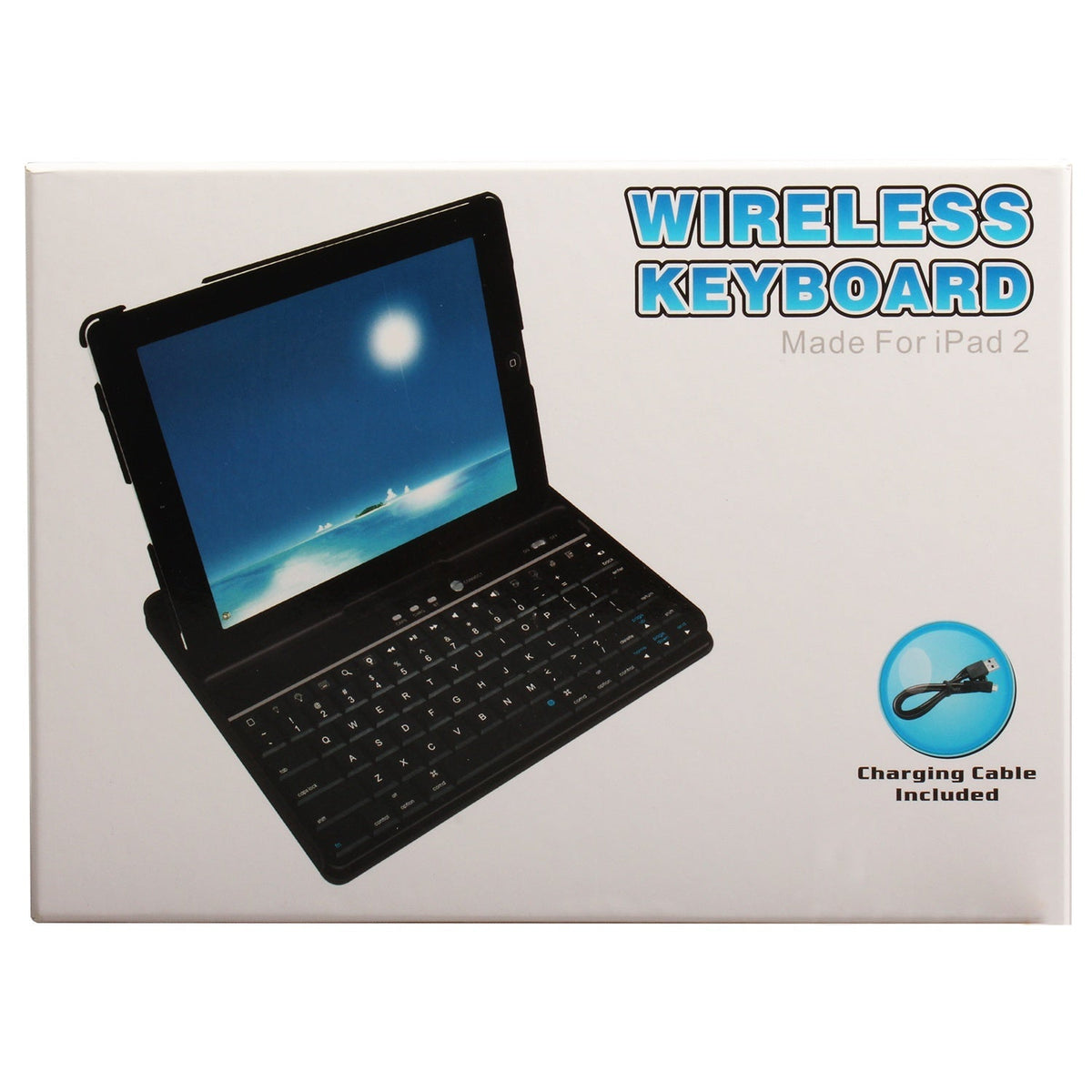 Wireless Keyboard Case Cover for iPad2, black