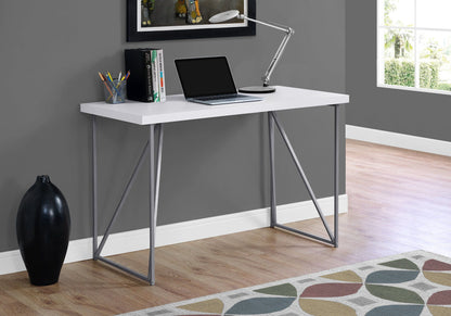Contemporary White Computer Desk for Home Office & Laptop