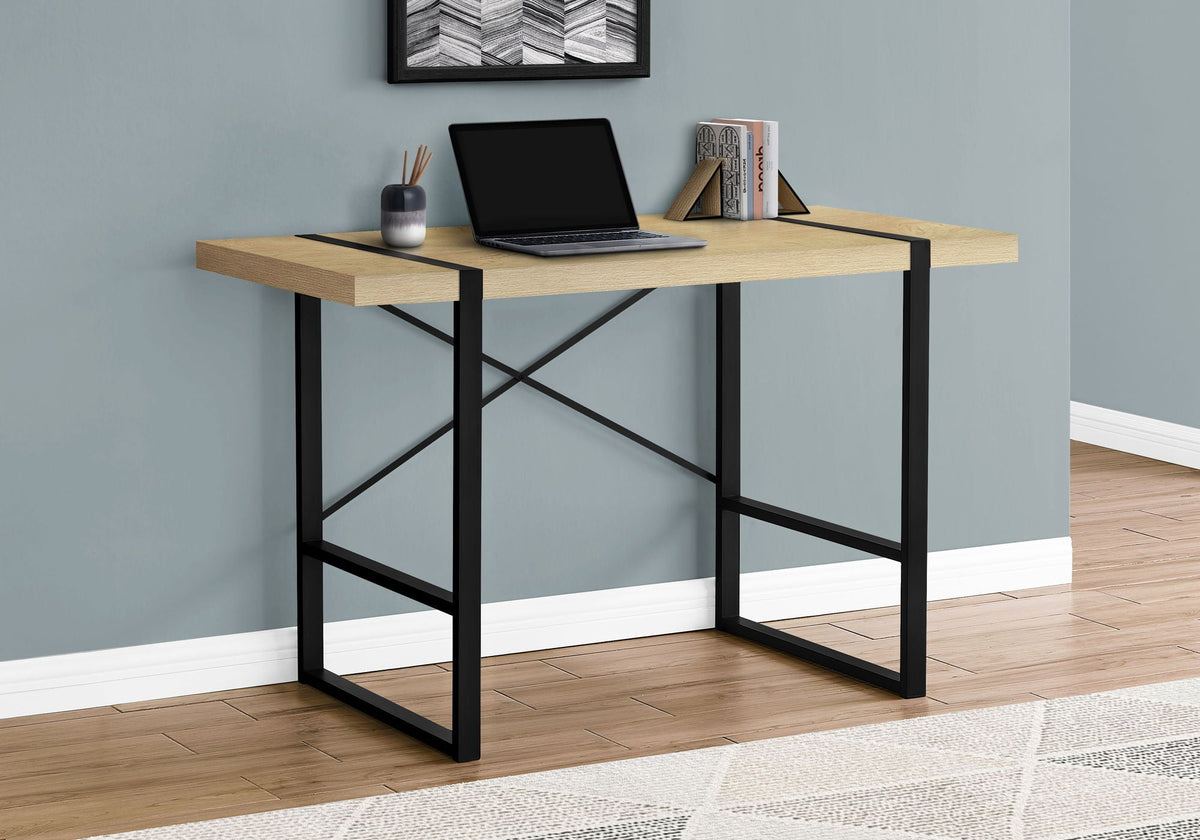 Modern Computer Desk for Home Office with Thick-Panel Desktop – Multiple Colors