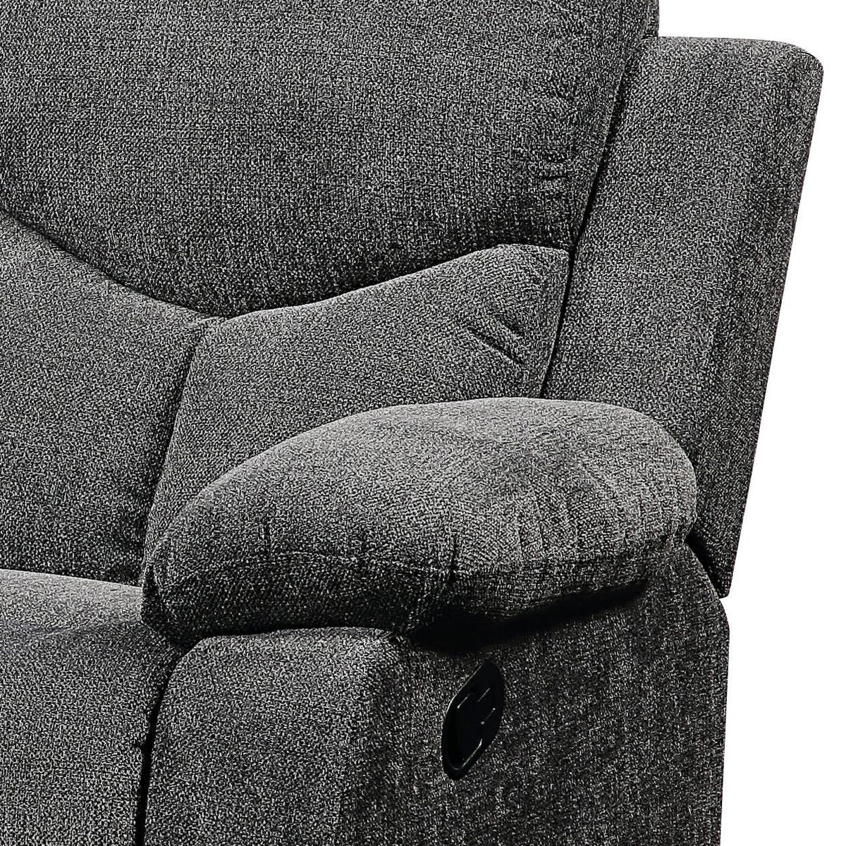 Kalen Chenille Reclining Sofa with Drop Down Table - Gray