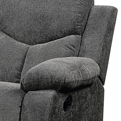 Kalen Chenille Reclining Sofa with Drop Down Table - Gray