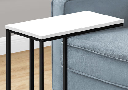 C-Shaped Metal Accent Table with Space-Saving Functionality - Multiple Colors