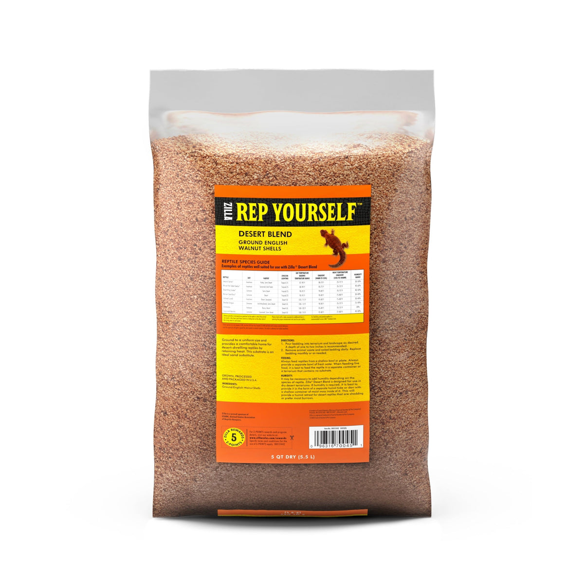 Desert Blend Ground English Walnut Shells Substrate 5 Quarts