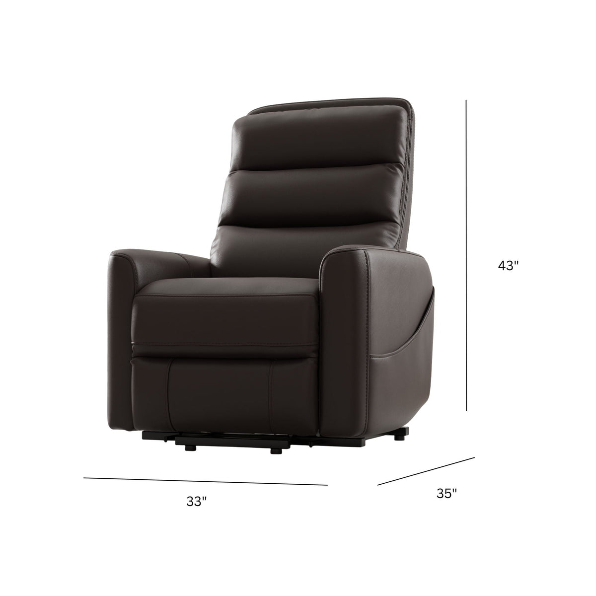Power Lift Chair with Full Recline and USB Charging - Faux Leather
