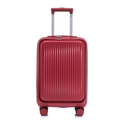 ABS Spinner Wheel Luggage Set with Combination Lock - Red