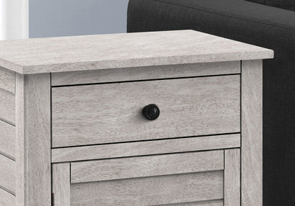 Accent Nightstand with Storage Drawer - Transitional Style - Black, Gray or Dark Green