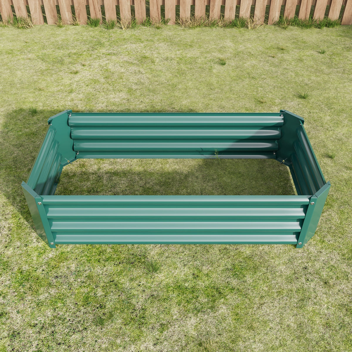 Metal Raised Garden Bed with Anti-Rust Coating - Green
