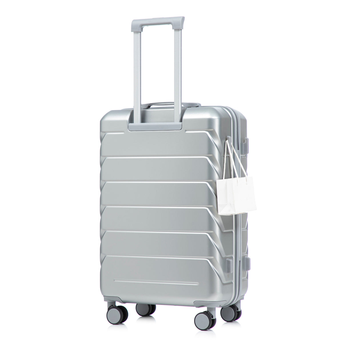 3-Piece ABS Spinner Wheel Luggage Set with Combination Lock - Silver
