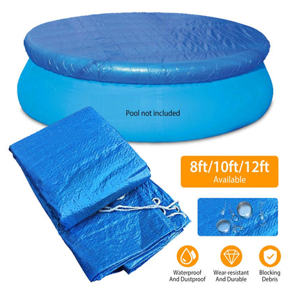 12ft Swimming Pool Cover Protector Dustproof Waterproof Paddling Pool Cover