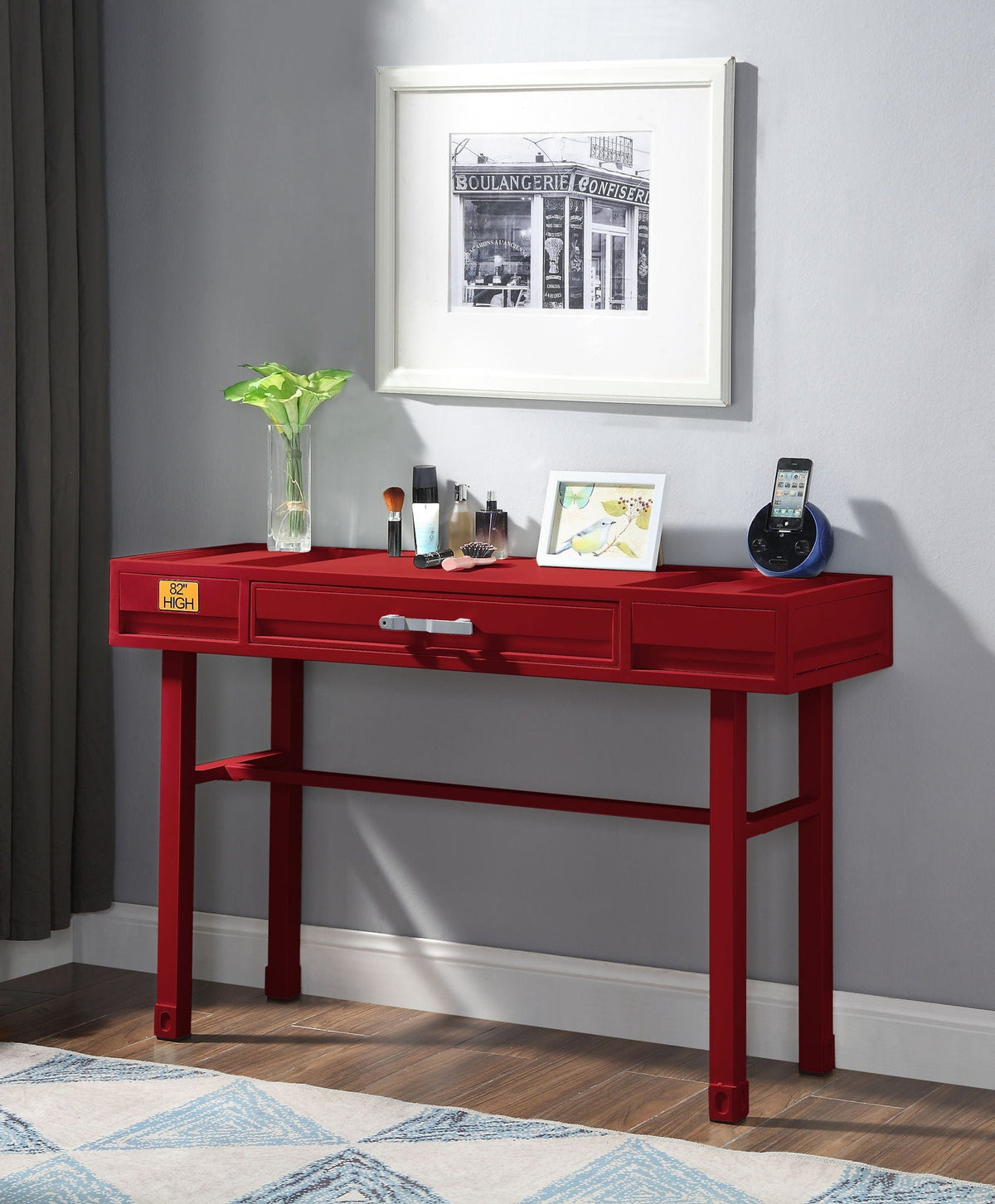 Cargo Vanity Desk with Functional Storage - Multiple Colors