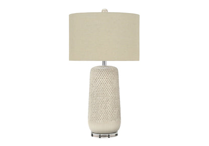 Contemporary Ceramic Table Lamp with 3-Way Lighting - Beige