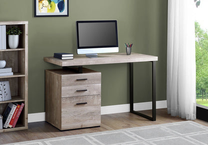 Reversible Computer Desk with Storage Drawers - Multiple Colors