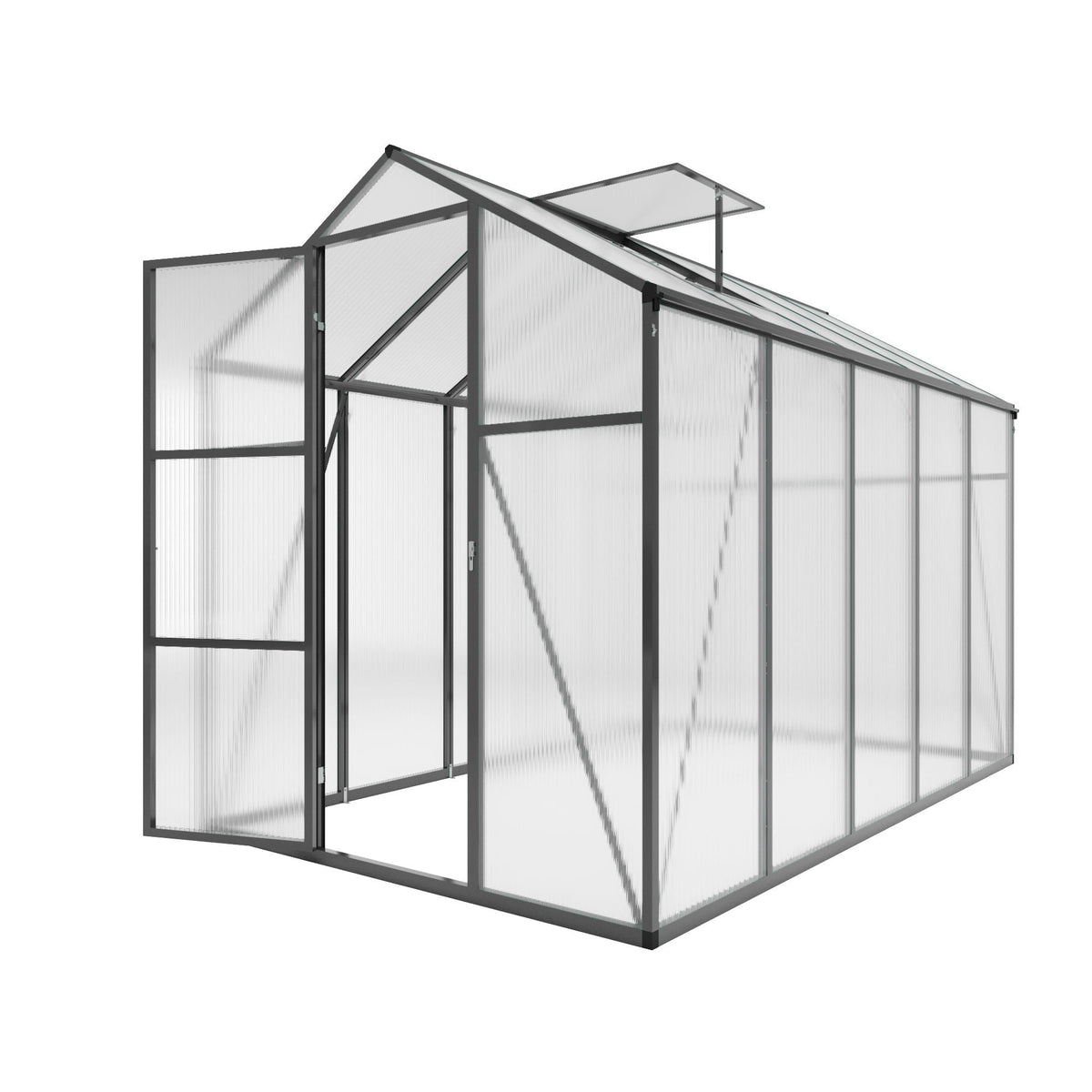 Windproof Greenhouse with Raised Base - Black