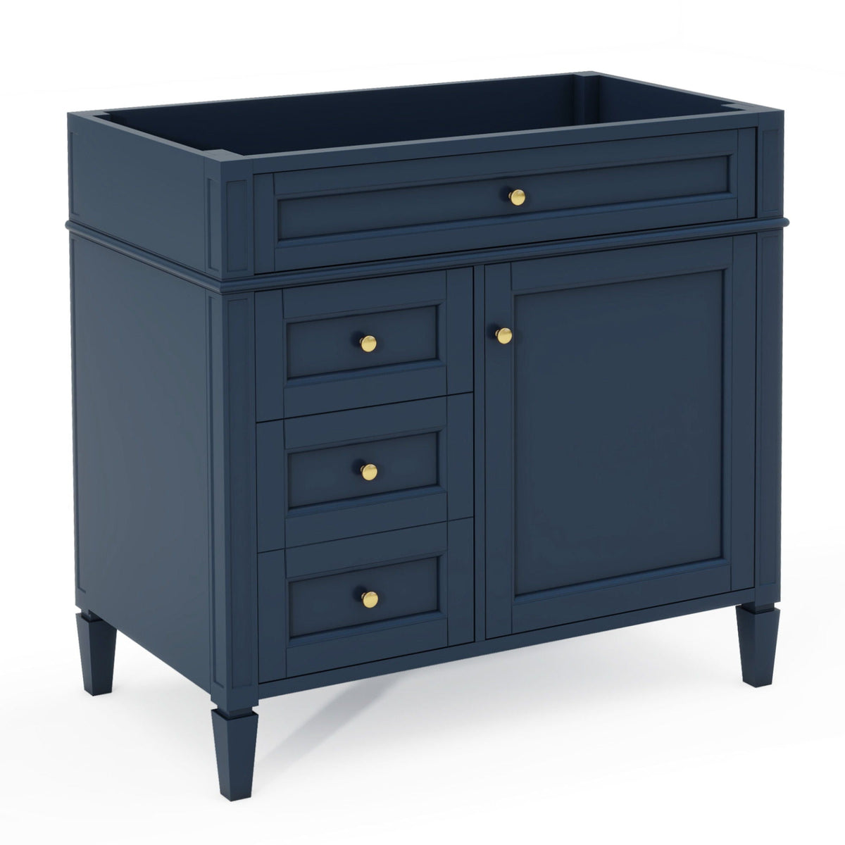 Bathroom Vanity with 2 Drawers and Tip-Out Storage - Multiple Colors