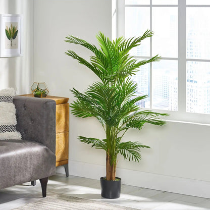 Artificial Palm Tree with Realistic Green Foliage - Green