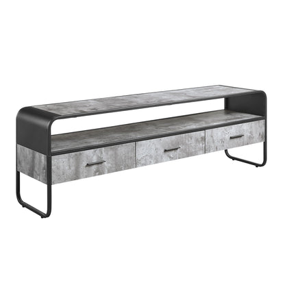 Black TV Stand with Storage Drawers - Raziela Collection