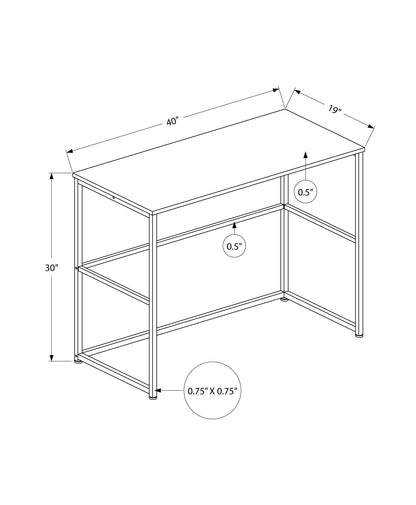 Black Computer Desk for Home Office with Storage Drawers