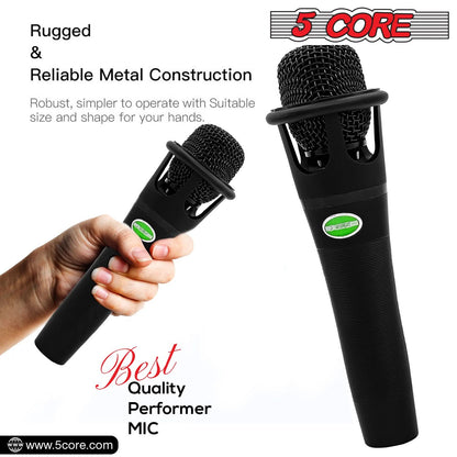 5Core XLR Microphone Dynamic Mic Karaoke Singing Studio Mics Handheld Microfono