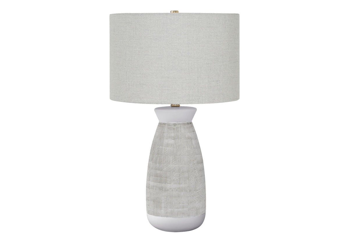 Contemporary Ceramic Table Lamp with Adjustable Lighting - Gray