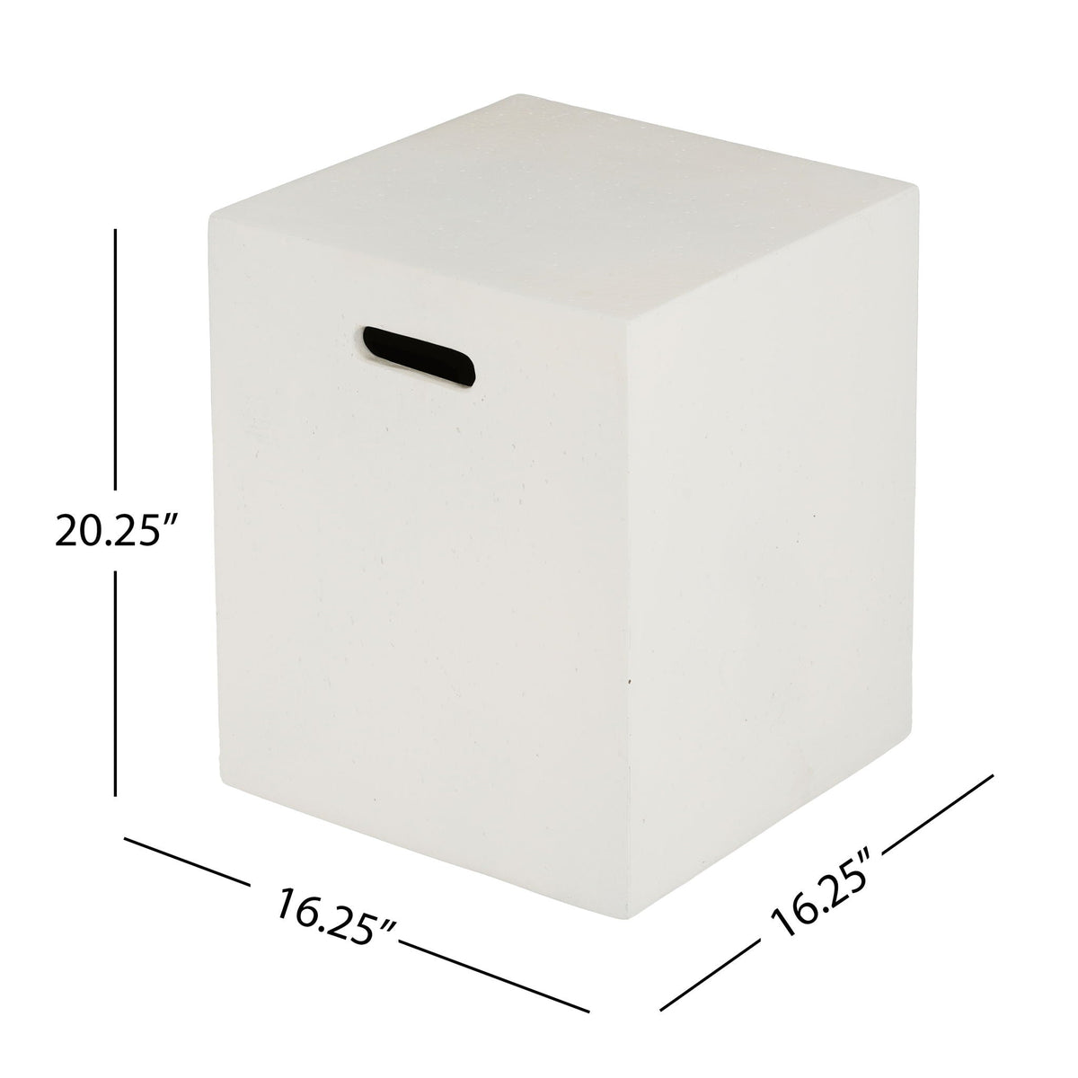 Modern Tank Holder Side Table with Smooth Concrete Surface - Dark Gray
