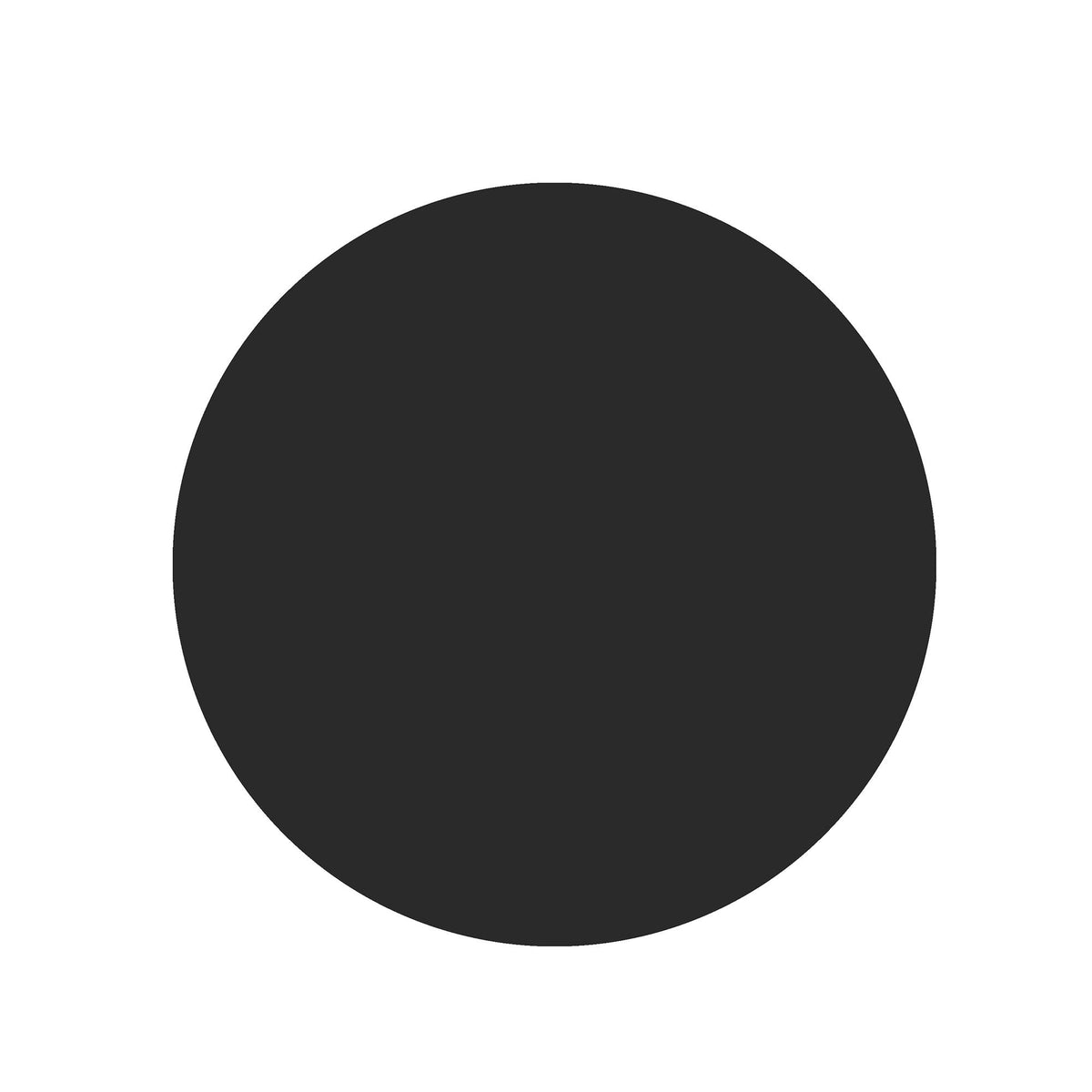Round Tempered Glass Table Top with Durable Finish - White or Black