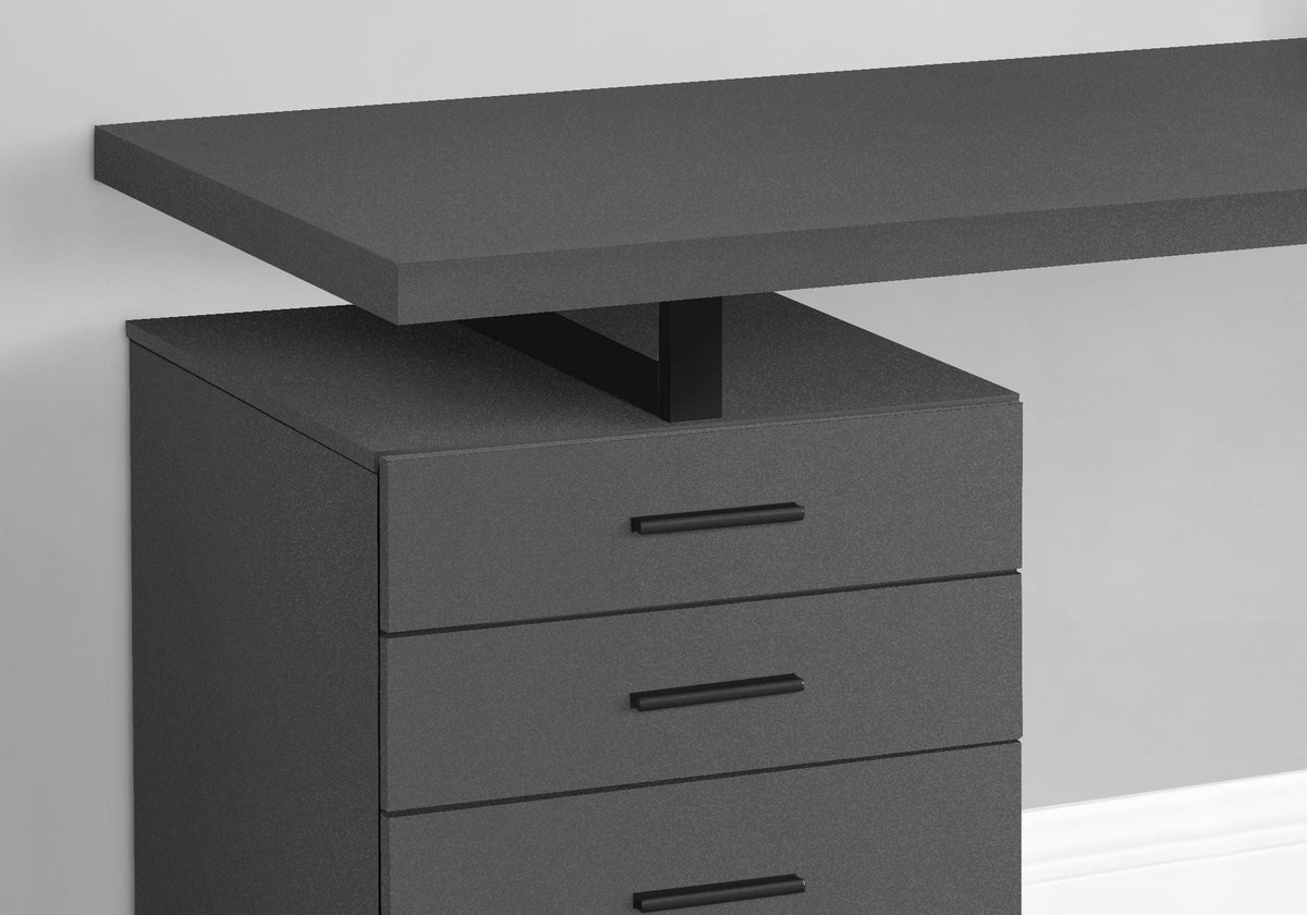 Reversible Computer Desk with Storage Drawers - Multiple Colors