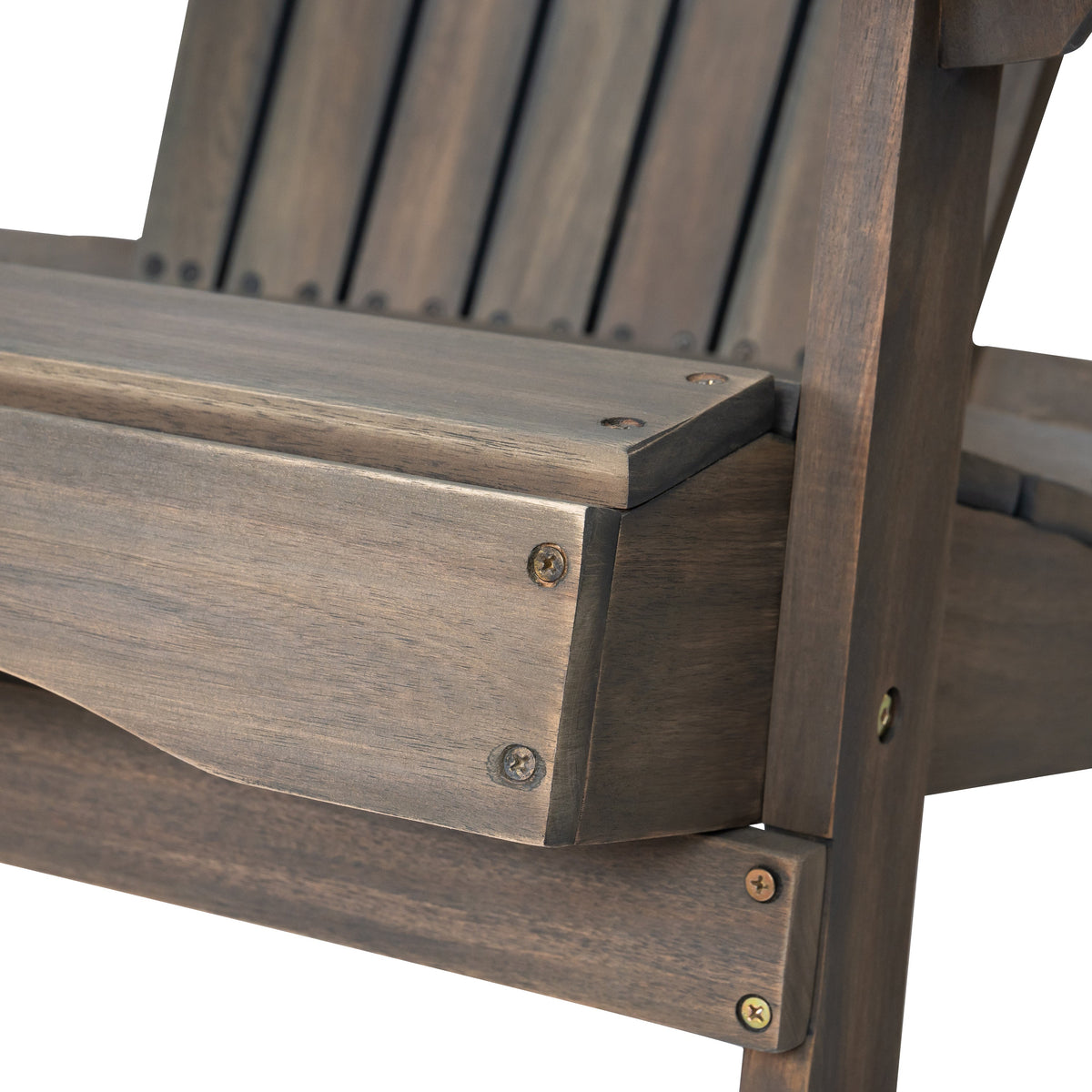 Malibu Adirondack Chair with Foldable Design - Gray