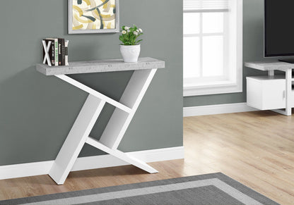 Cement-Look Modern Console Table with Spacious Table Top - Black or White