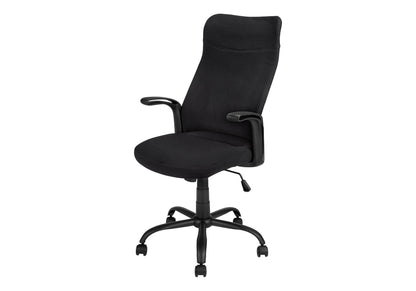 Adjustable Height Office Chair with Swivel and Armrests - Black or Gray