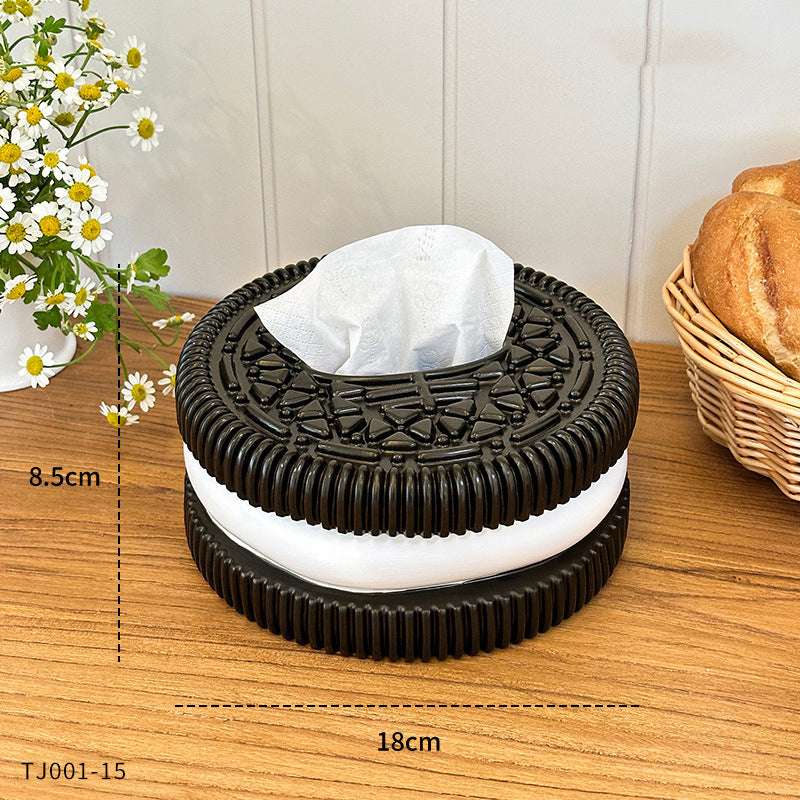 Oreo tissue Box Bathroom Living Room Car Accessories