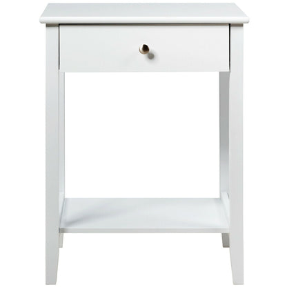 Wooden Nightstand End Table Storage Display