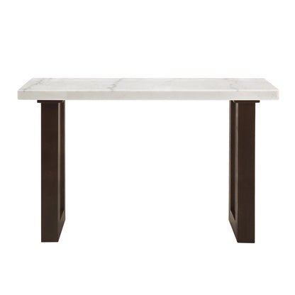 Edwyn Natural Marble Top End Table with Marble Top - White