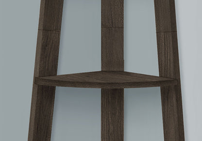 5-Tier Corner Bookshelf with Fixed Shelves - Modern Oak Finish