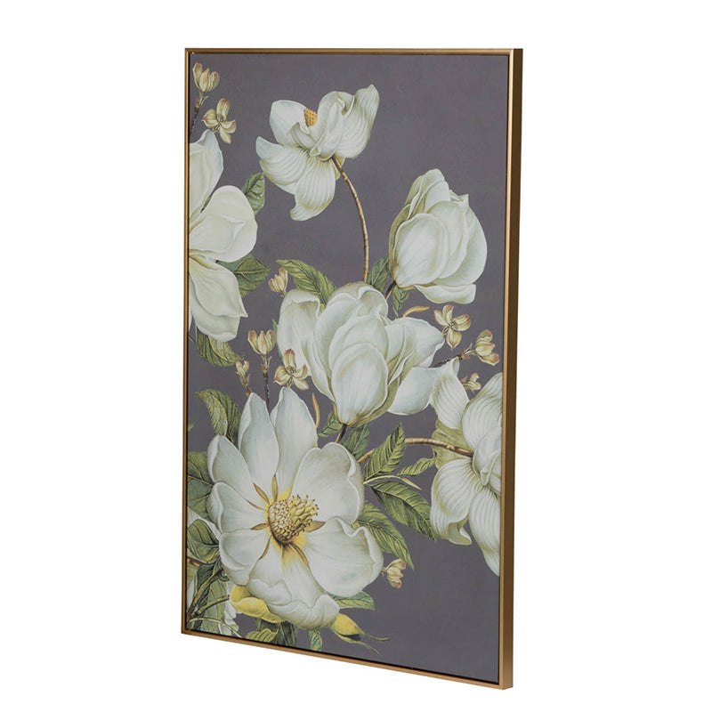 Botanical Wall Art Prints with Gold Microfiber Frame - Gold