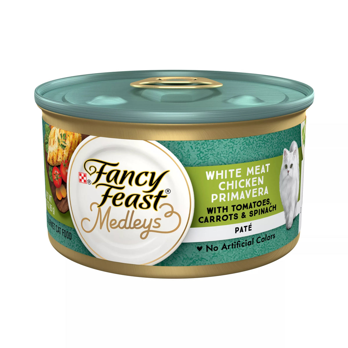 Fancy Feast Medleys White Meat Chicken Primavera Pate Wet Cat Food (3oz)