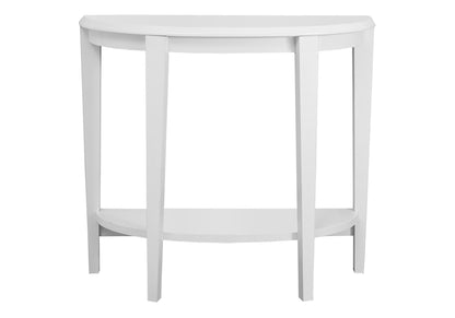 Space-Saving Wood Console Table with Two-Tier Design - Light Brown or White