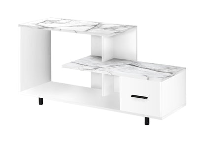 Contemporary TV Stand with Storage Drawer - Light Brown, Black, or White