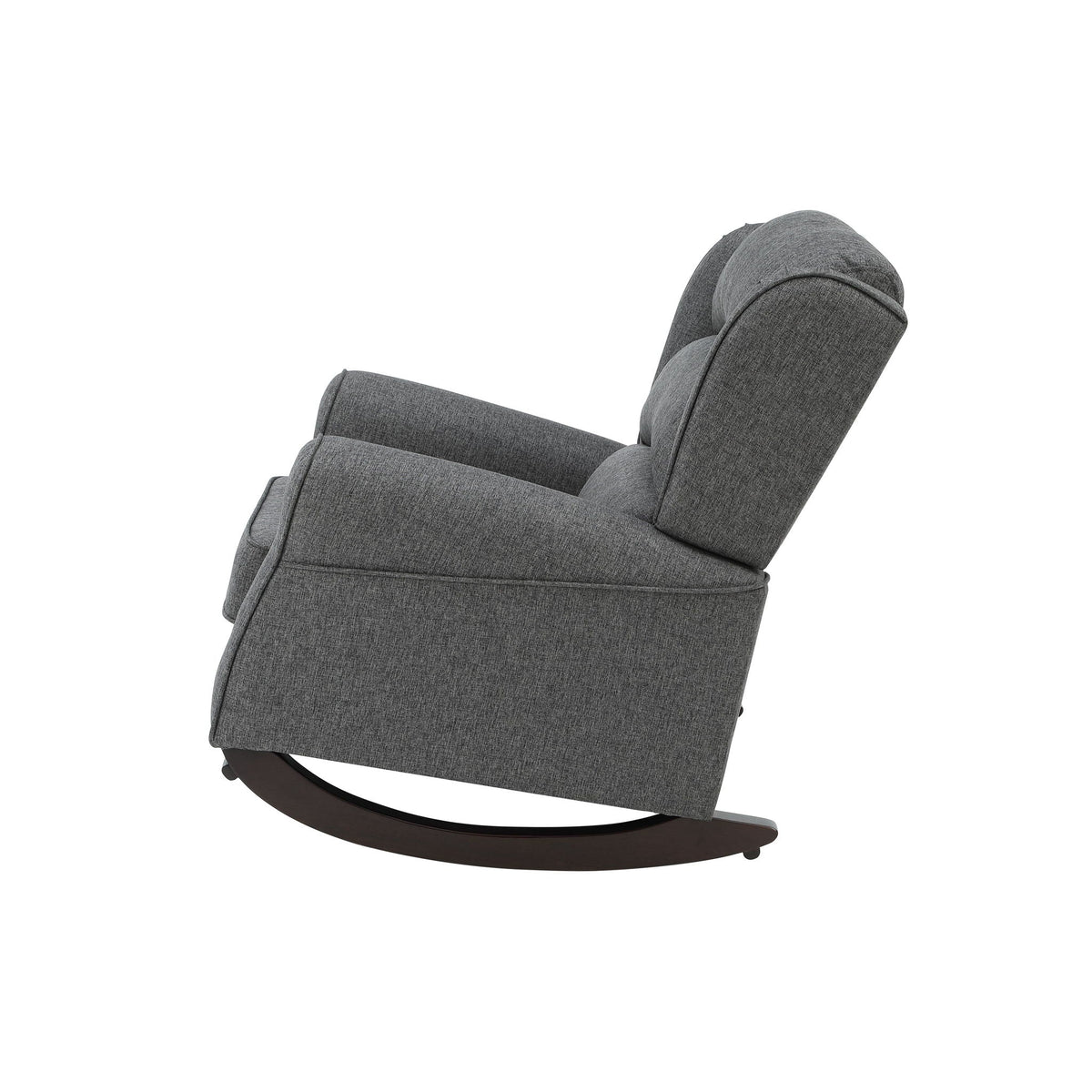 Fabien Rocking Chair with Wooden Frame - Dark Gray