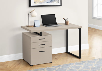 Reversible Computer Desk with Storage Drawers - Multiple Colors