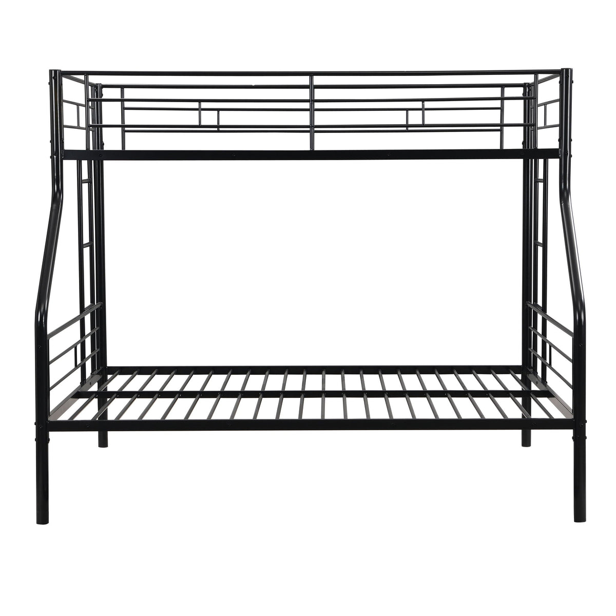 Twin Over Full Bunk Bed with Large Under-Bed Storage - Black