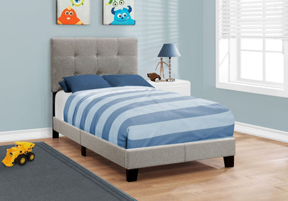 Transitional Upholstered Bed Frame with Tufted Fabric - Multiple Colors