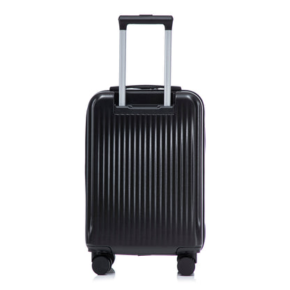 ABS Spinner Wheel Luggage Set with Cosmetic Case - Black