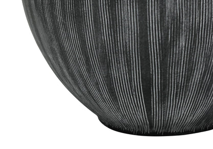 Black Ceramic Contemporary Table Lamp with Fabric Shade - Black
