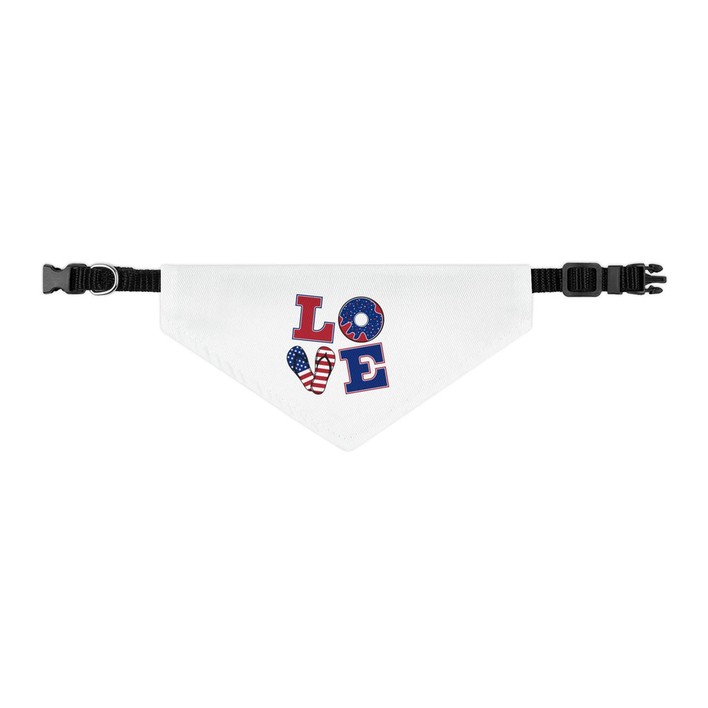 Patriotic Pet Bandana Collar - Celebrate Love, Perfect for July 4th, Dog Lovers, Pet Fashion, Cute Dog Accessories