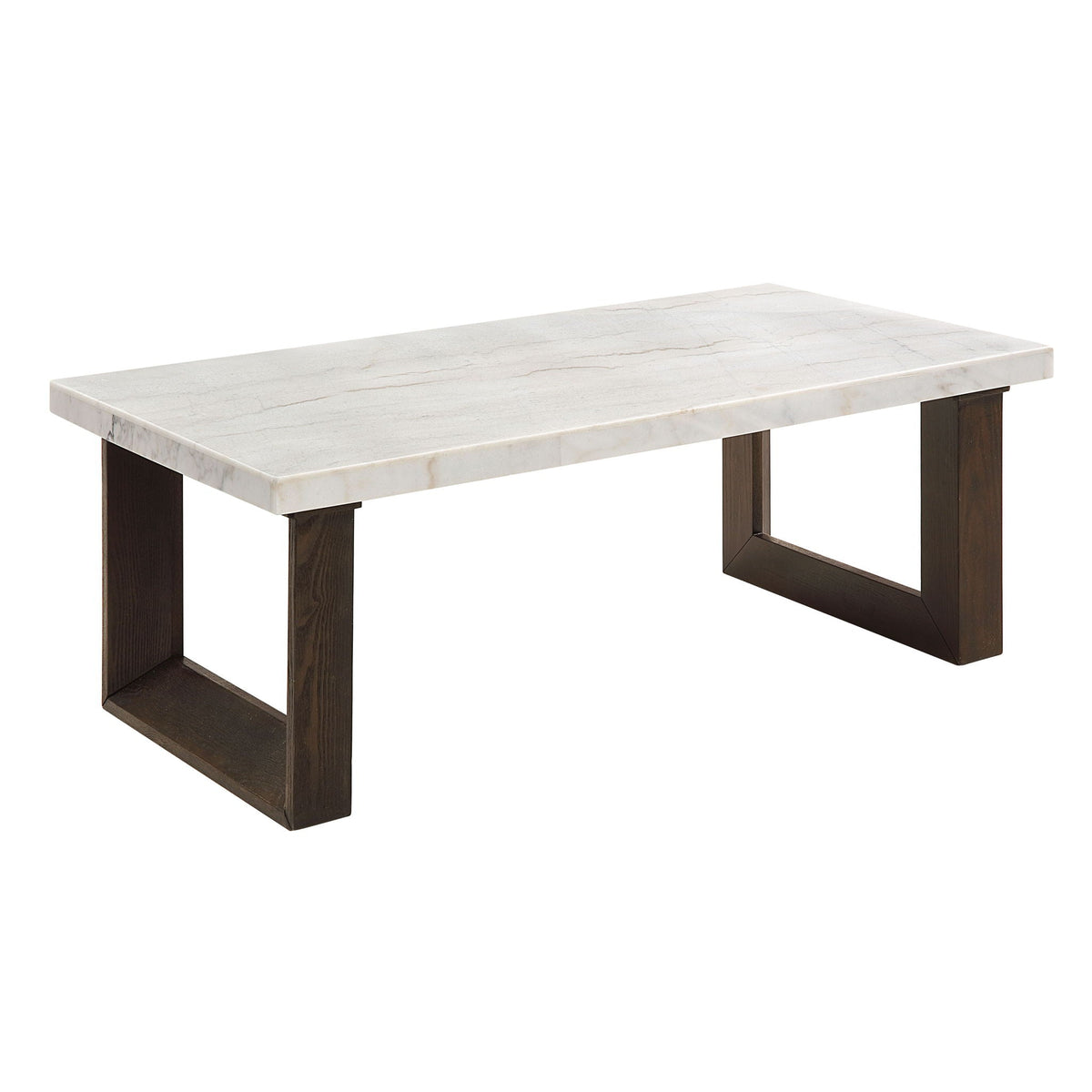 Edwyn Natural Marble Top End Table with Marble Top - White