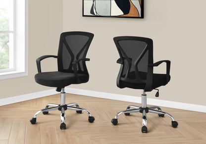 Ergonomic Office Chair with Adjustable Height and Swivel - Black or White