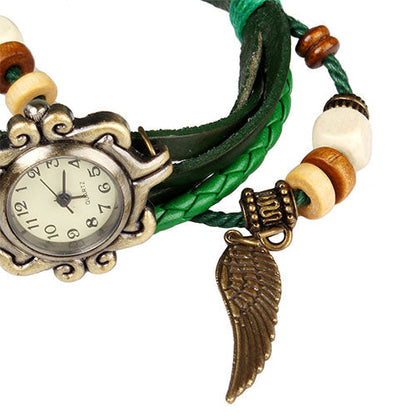 Bohemian Angel Wing Leather Watch